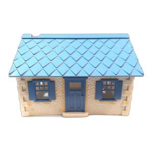 Bachmann Cape Cod House Blue/White Snap Together 1950's (Plasticville) O & S Ga.